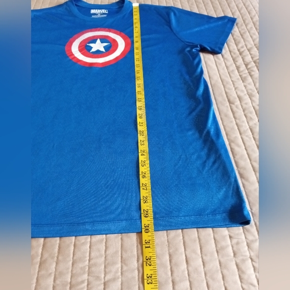 Marvel Captain America Tee-shirt Size XL Blue 100% Polyester - Picture 6 of 7